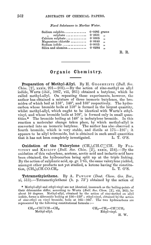 Organic Chemistry Journal Of The Chemical Society Abstracts