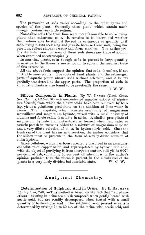 Analytical chemistry
