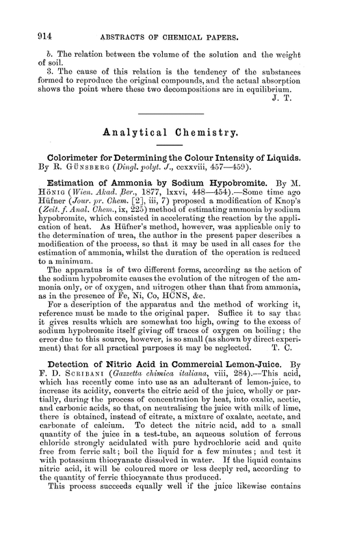 Analytical chemistry