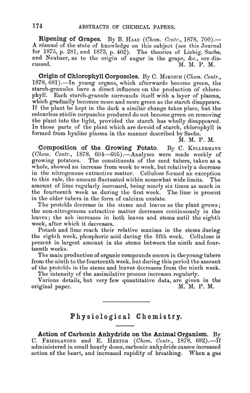 Physiological chemistry