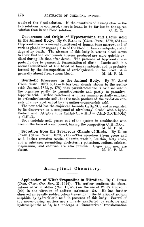 Analytical chemistry