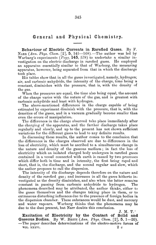 General and physical chemistry