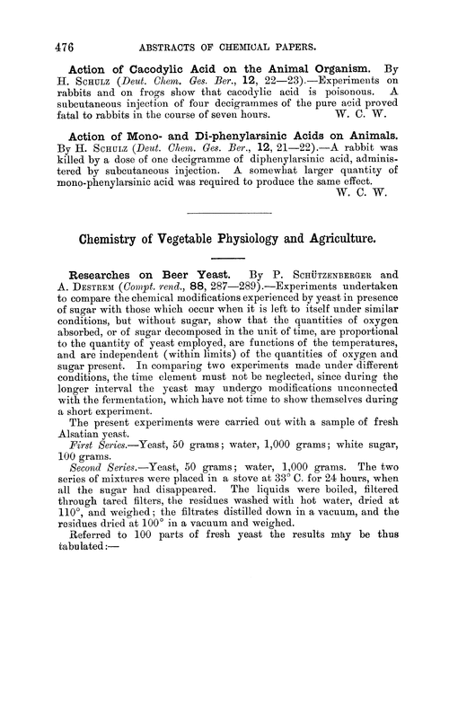 Chemistry of vegetable physiology and agriculture
