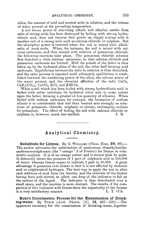 Analytical chemistry