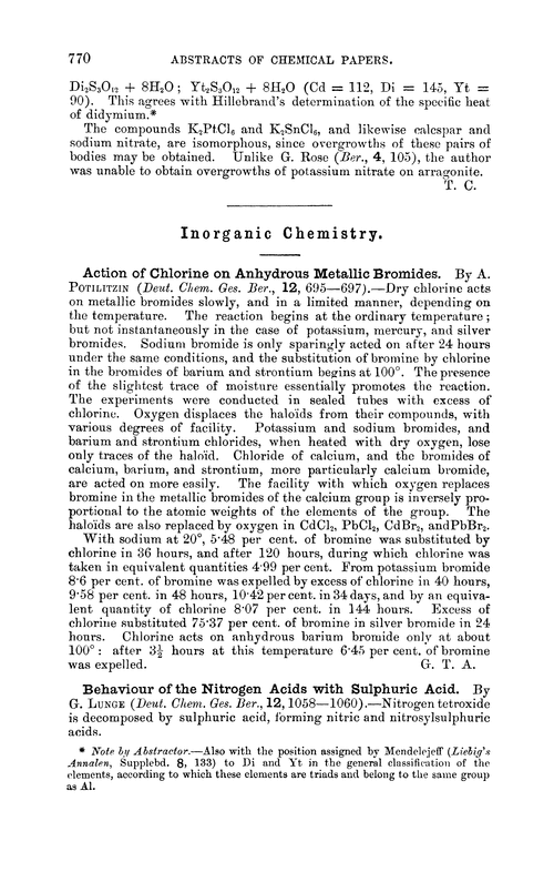 Inorganic chemistry