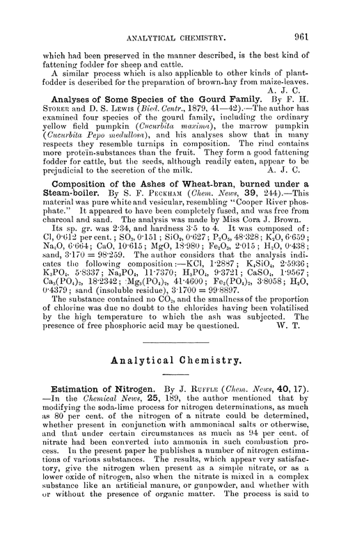Analytical chemistry