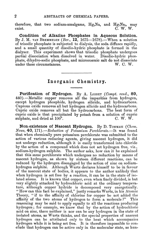 Inorganic chemistry