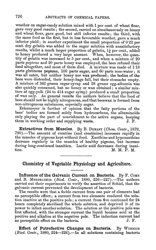 Chemistry of vegetable physiology and agriculture