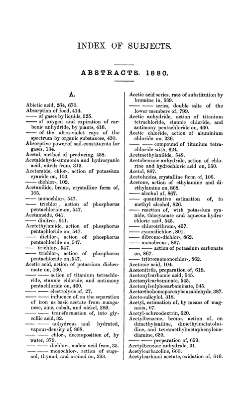 Index of subjects