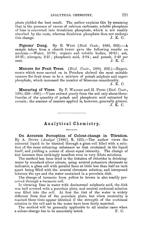 Analytical chemistry