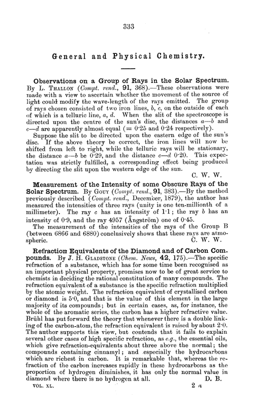 General and physical chemistry