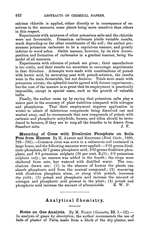 Analytical chemistry