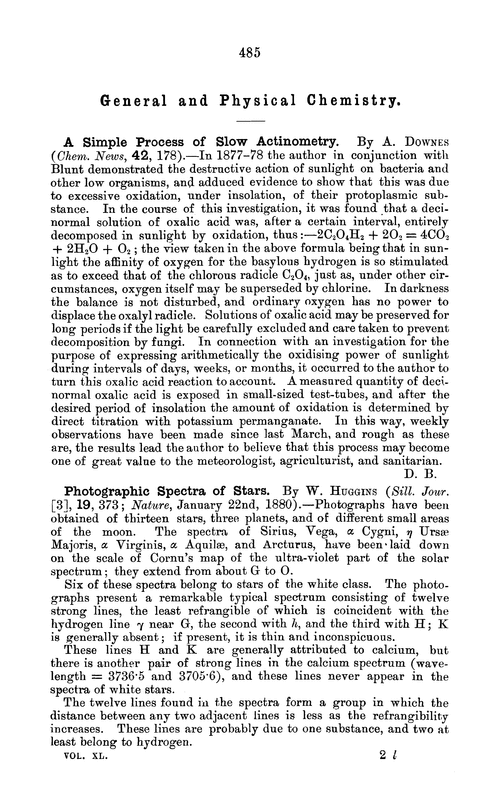 General and physical chemistry