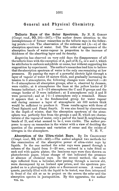 General and physical chemistry