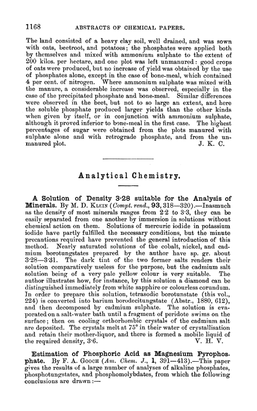 Analytical chemistry