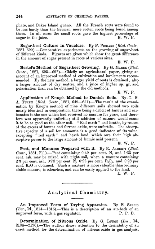 Analytical chemistry