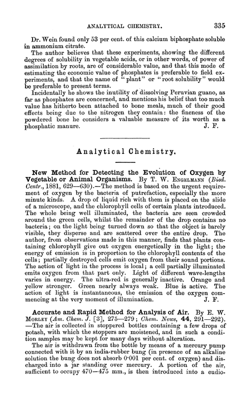 Analytical chemistry