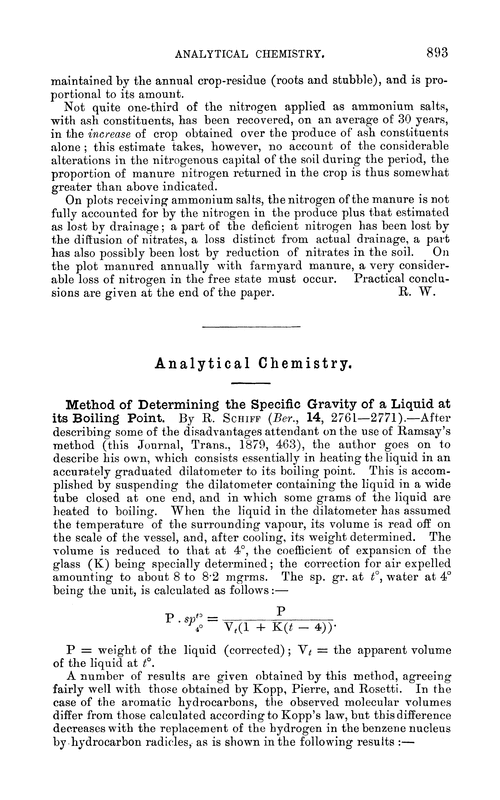 Analytical chemistry