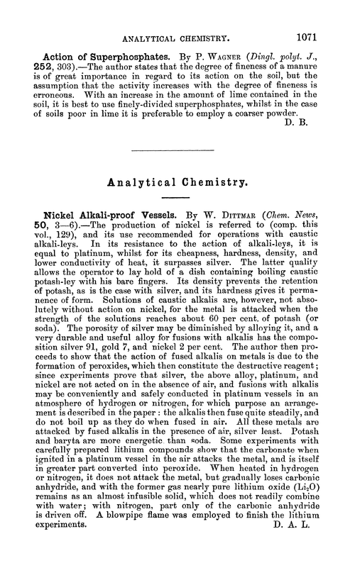 Analytical chemistry