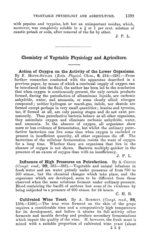 Chemistry of vegetable physiology and agriculture