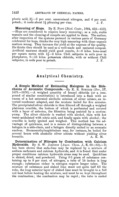 Analytical chemistry