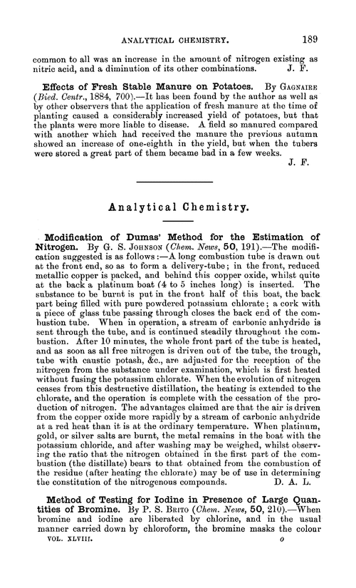 Analytical chemistry