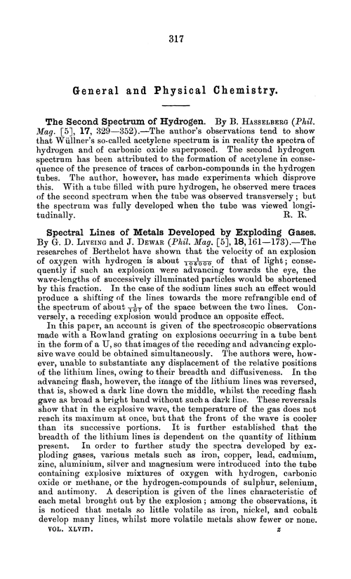 General and physical chemistry