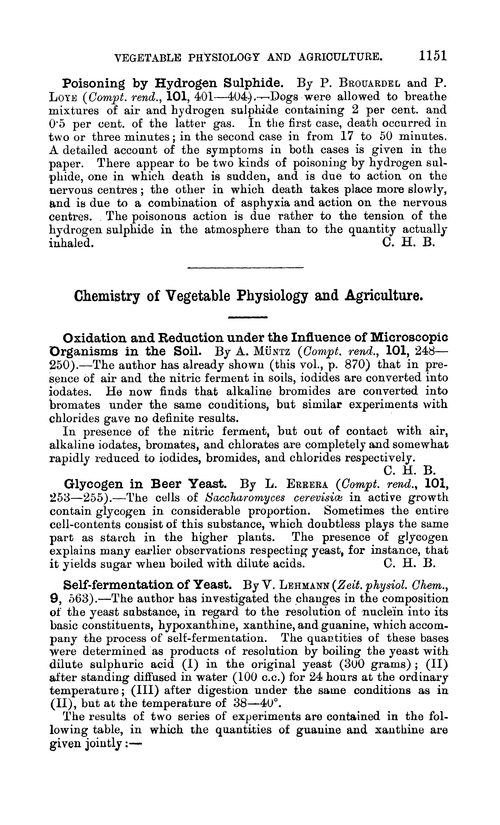 Chemistry of vegetable physiology and agriculture