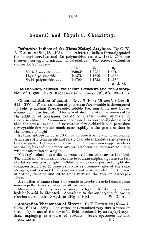 General and physical chemistry