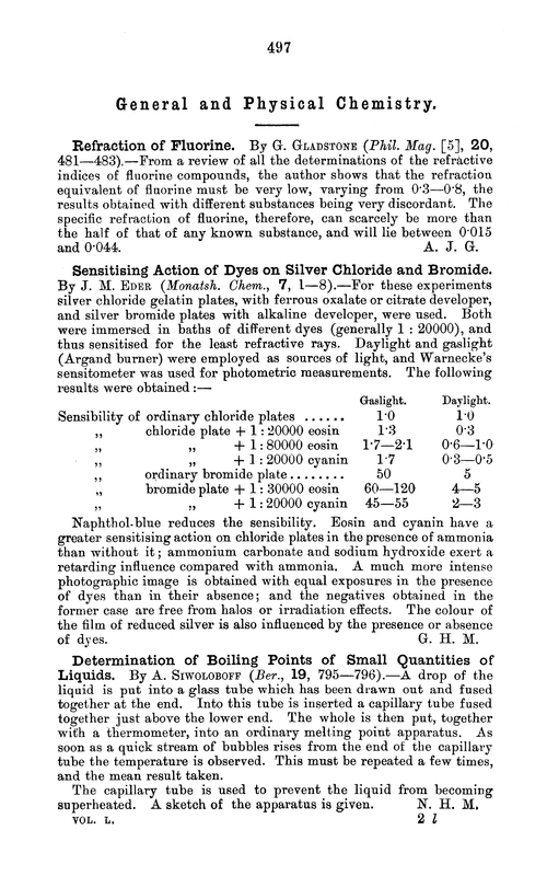 General and physical chemistry