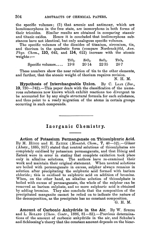 Inorganic chemistry