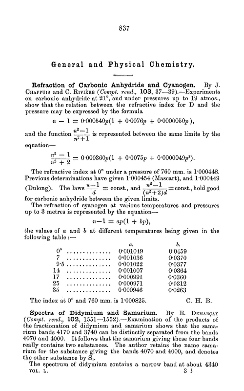 General and physical chemistry