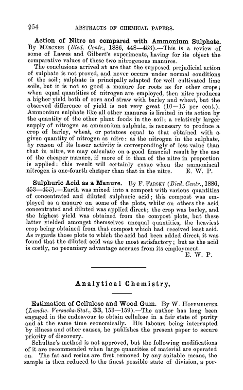 Analytical chemistry