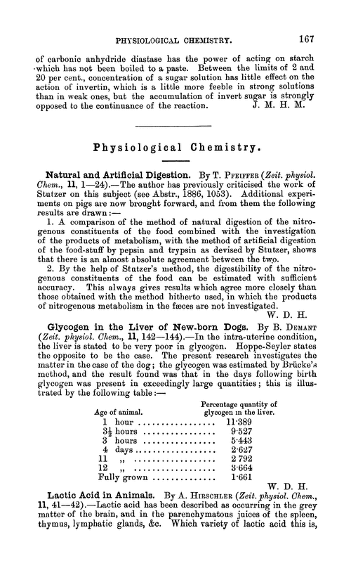 Physiological chemistry