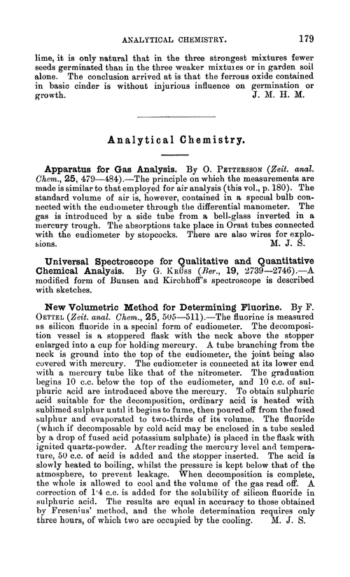 Analytical chemistry