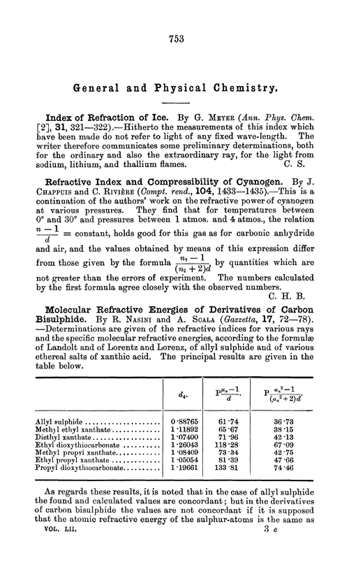 General and physical chemistry