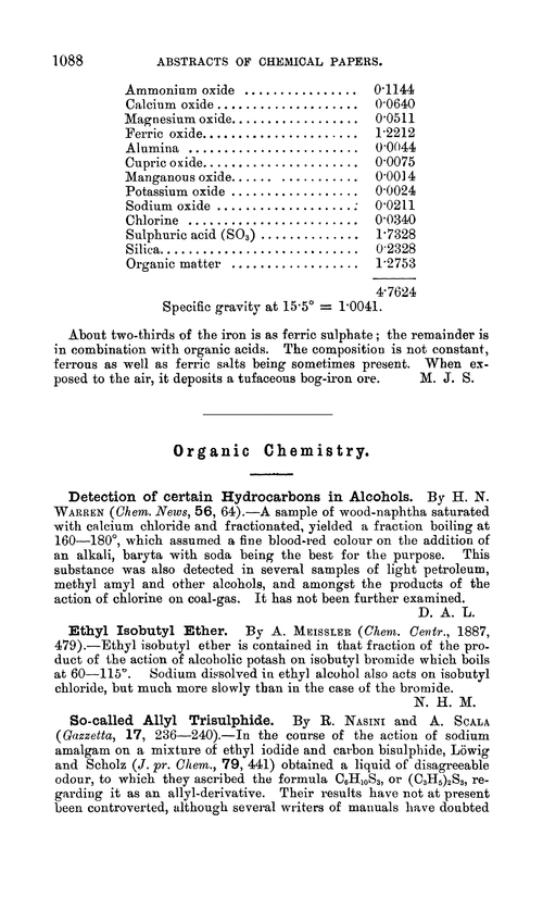 Organic chemistry