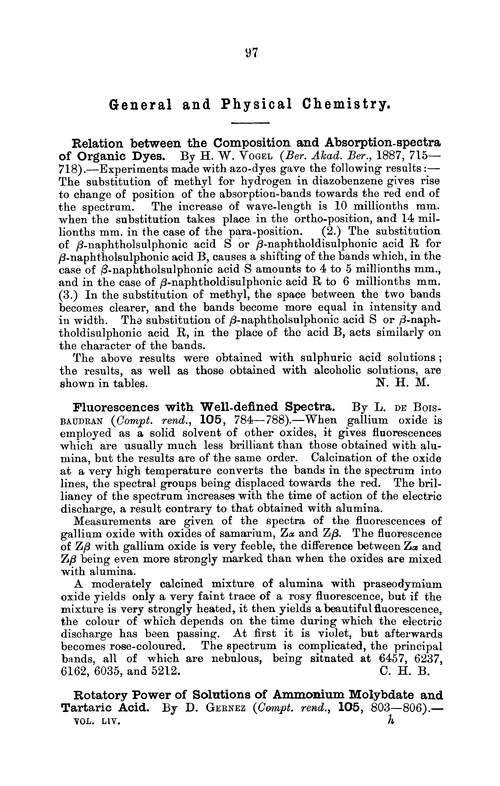 General and physical chemistry