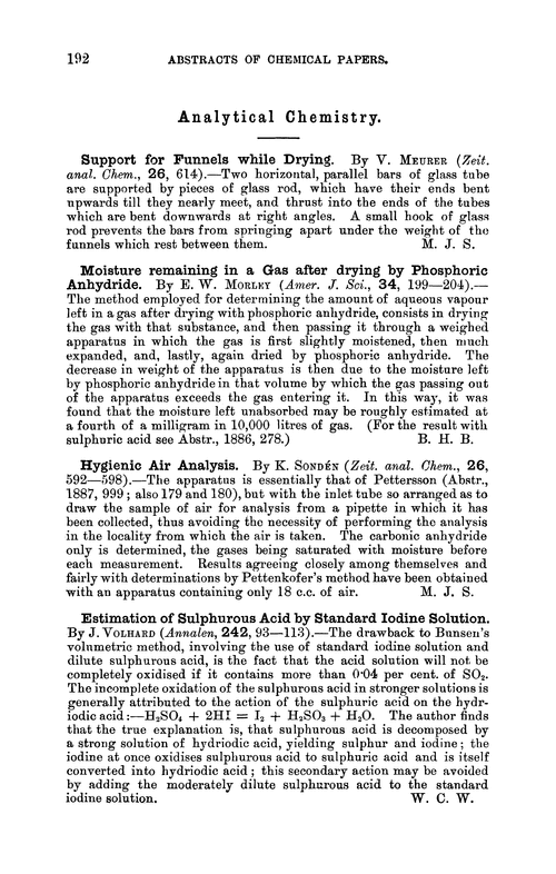 Analytical chemistry