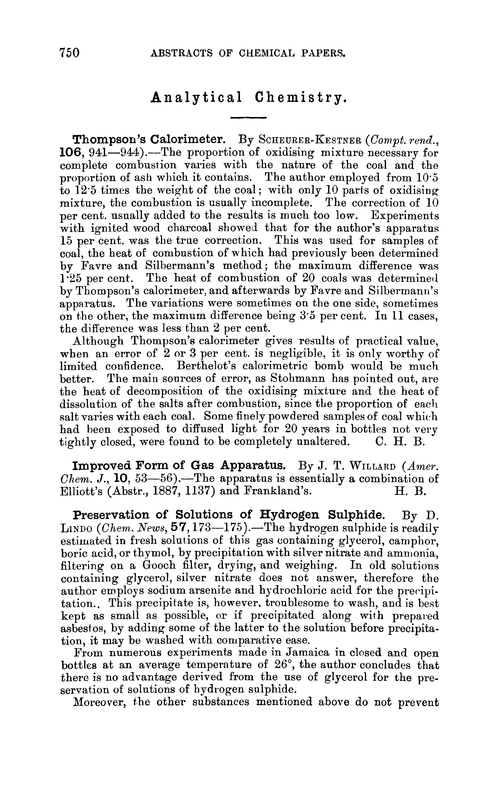 Analytical chemistry