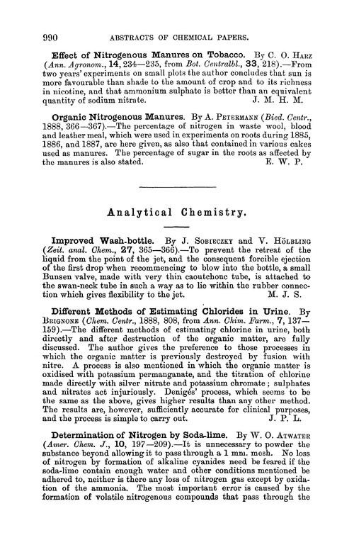 Analytical chemistry