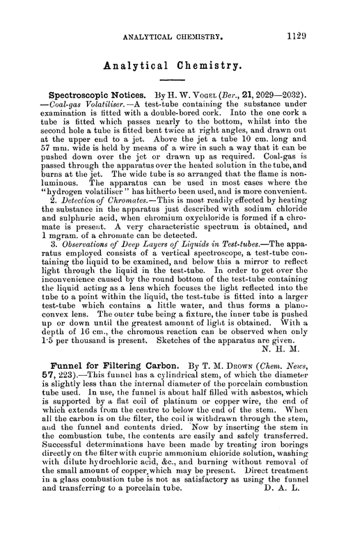 Analytical chemistry