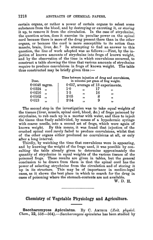 Chemistry of vegetable physiology and agriculture