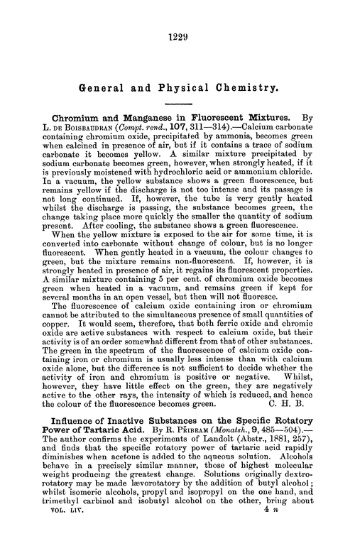 General and physical chemistry