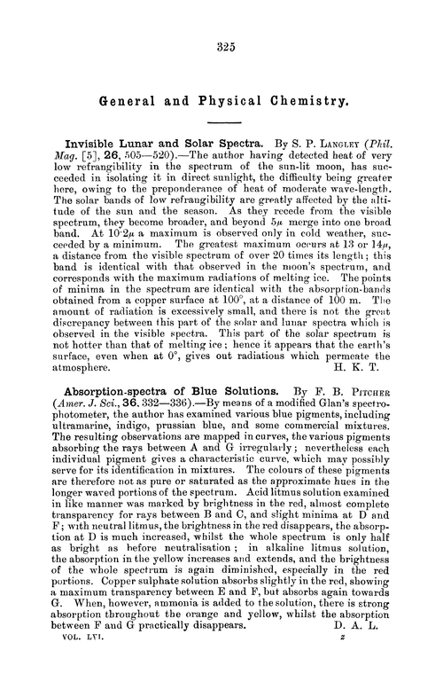 General and physical chemistry