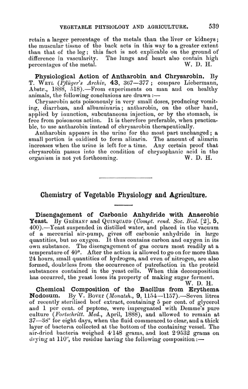 Chemistry of vegetable physiology and agriculture