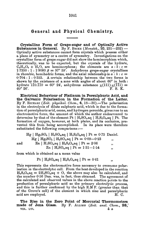 General and physical chemistry