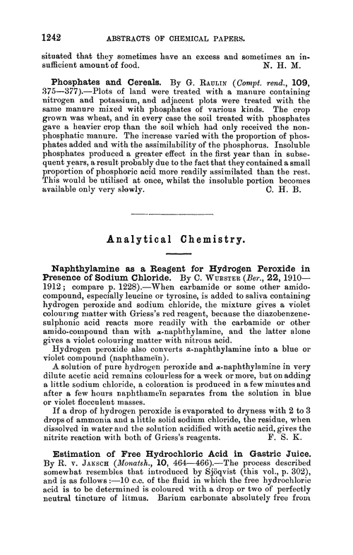 Analytical chemistry