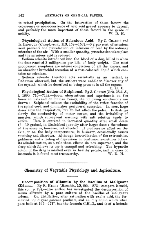 Chemistry of vegetable physiology and agriculture