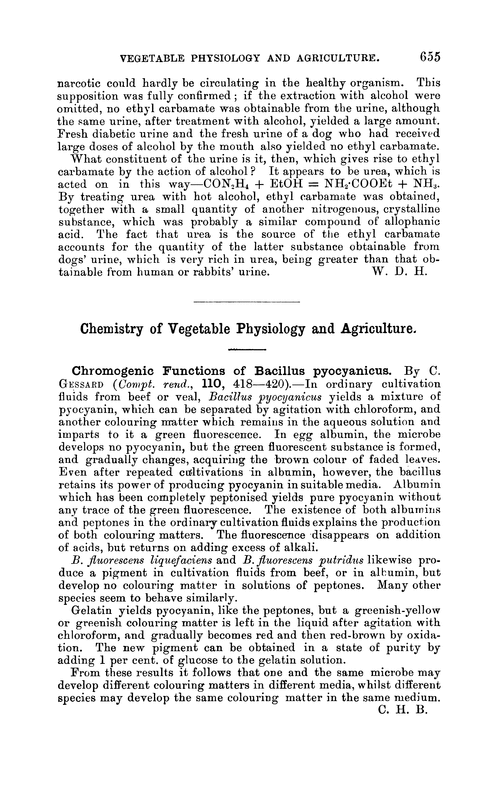 Chemistry of vegetable physiology and agriculture